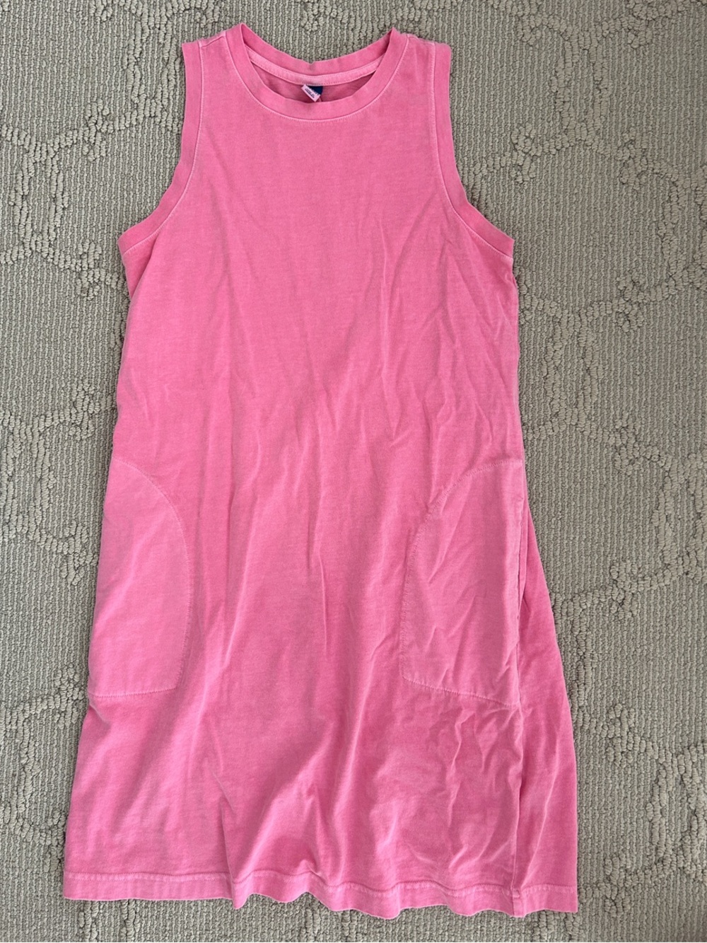 Old Navy Pink Sleeveless Midi Tank Dress with pockets